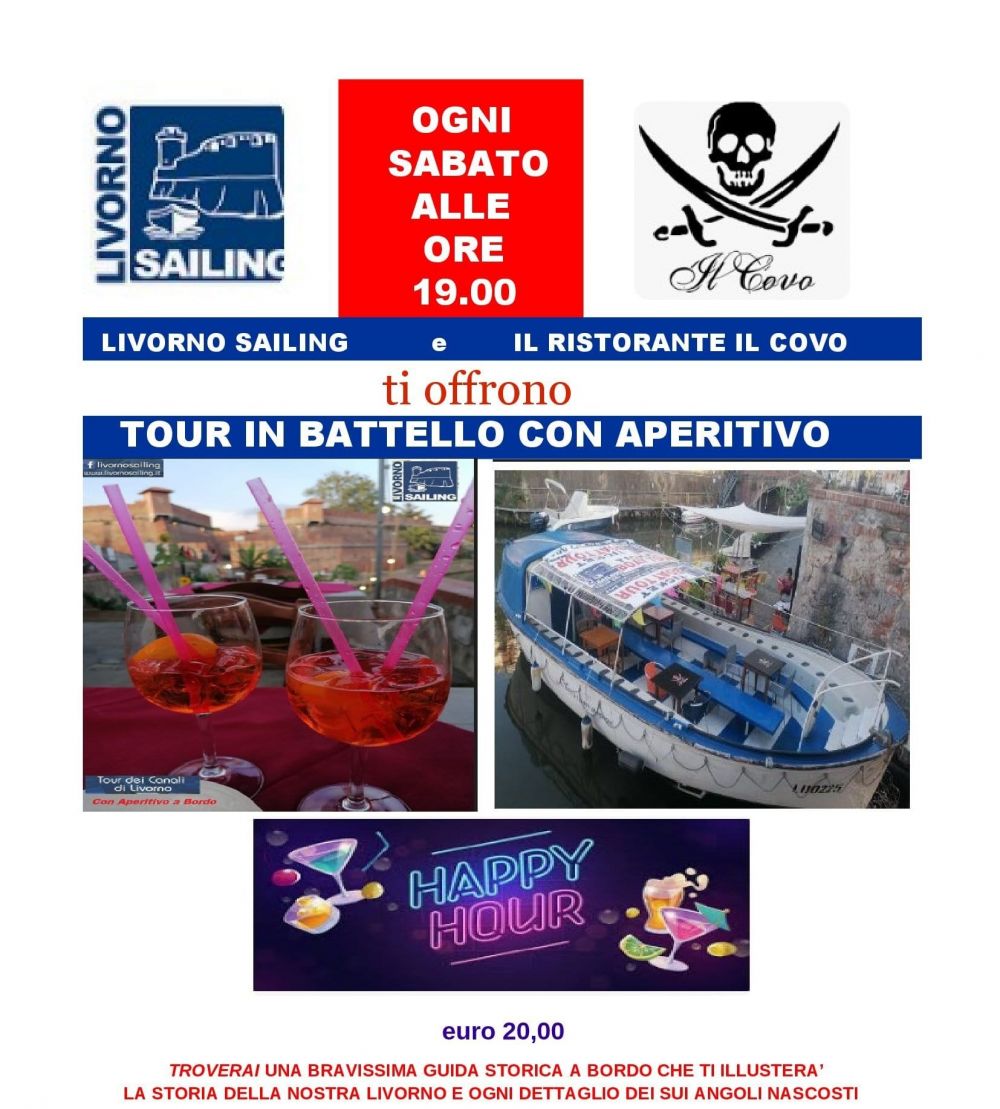 tour in battello con aperitivo a bordo